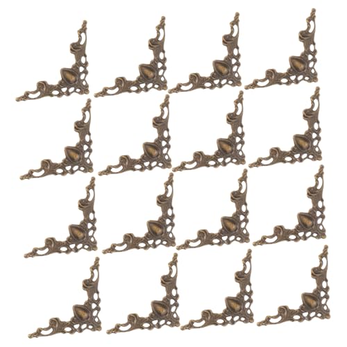 jojofuny 100 Stück Metall Buchschutzecken Vintage Album Scrapbooking Ecken Schutz für Fotoalben Notizbücher Ordner Dekorative Bronze Ecke Schoner von jojofuny