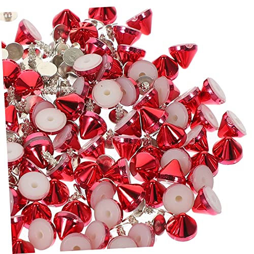 jojofuny 100 Stück Punk Nieten Zubehör für DIY Projekte Plastikkopf Spikes Schimmerndem für Kleidung Taschen und Schuhe Korrosion Rostfrei Vielseitig Einsetzbar von jojofuny