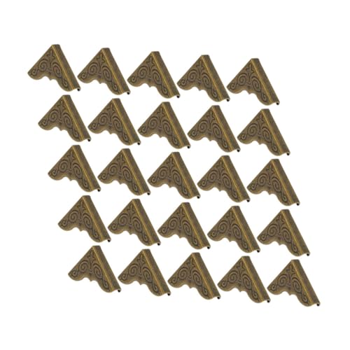 jojofuny 100 Stück Vintage Metall Buchecken Eckenschutz aus Langlebiger Legierung für Alben Notizbücher Scrapbooks Dekorative Antike Buchkanten-schoner mit Elegantem Design von jojofuny