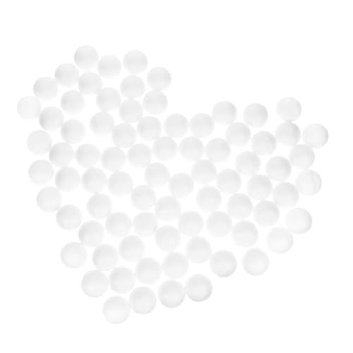jojofuny 100Stücke Styroporkugeln Feste Bastelball für DIY Handwerk Hochzeiten Weihnachten Partydekoration und Bastelprojekte von jojofuny