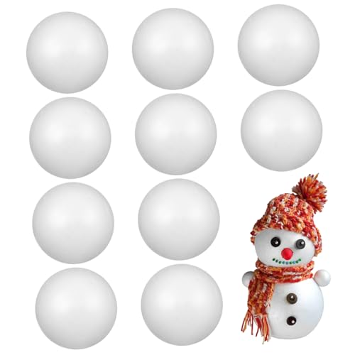 jojofuny 10Stücke Weihnachtsschaumbälle Runde Polystyrolkugeln für DIY Handwerksprojekte Weihnachtsbaumdeko und Partydekoration Weiß Größenabweichung jojofuny 10Stücke Weihnachtsschaumbälle Runde Polystyrolkugeln für DIY Handwerksprojekte Weihnachtsbaumdeko und Partydekoration Weiß Größenabweichung von jojofuny