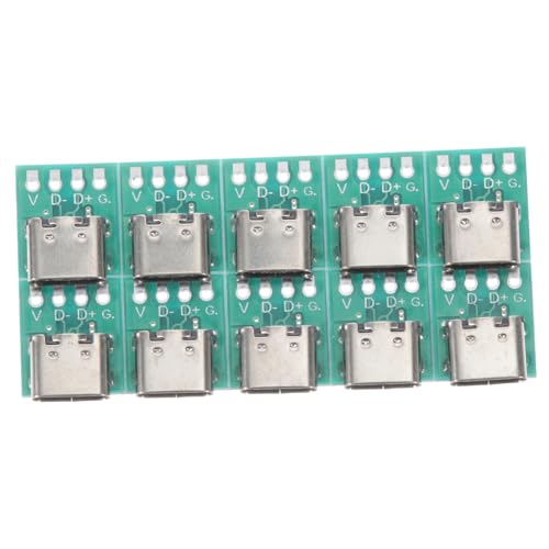 jojofuny 10stücke USB c Connector Board DIY USB c Buchse Adapter PCB Konverterplatine Für Geräte Und Datenkabeln jojofuny 10stücke USB c Connector Board DIY USB c Buchse Adapter PCB Konverterplatine Für Geräte Und Datenkabeln von jojofuny