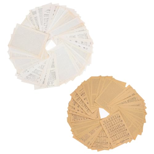 jojofuny 114 Blatt Vintage Journal Pages Scrapbook Kraftpapier und Old Book Pages Kreative Bastelmaterialien für DIY Notizbücher Bullet Journaling und Wanddekoration Geeignet für Feiertage von jojofuny