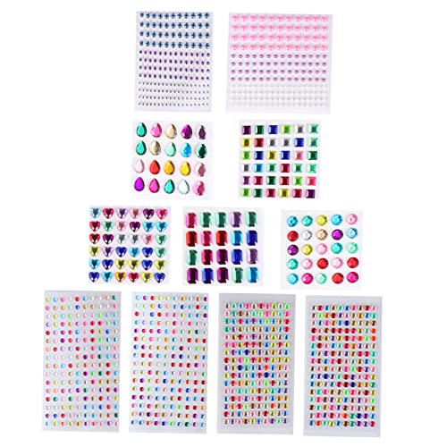 jojofuny 11Blätter DIY Acryl Edelsteine Aufkleber für Strass Aufkleber zum Dekorieren von Notebooks Handys und Taschen Langlebig und Selbstklebend jojofuny 11Blätter DIY Acryl Edelsteine Aufkleber für Strass Aufkleber zum Dekorieren von Notebooks Handys und Taschen Langlebig und Selbstklebend von jojofuny