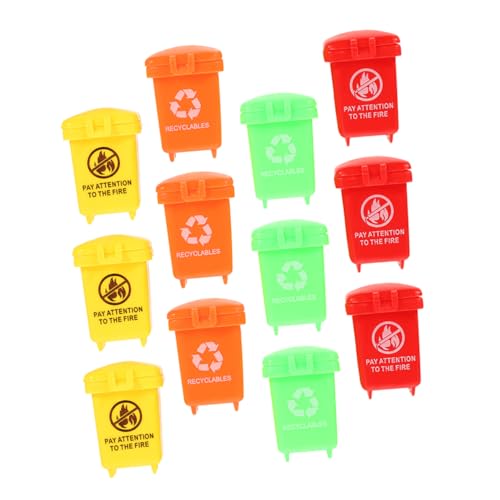 jojofuny 12 Stück Kinderspielzeug Eimer Mülleimer Mini Mülleimer Aufbewahrungs Organizer Miniatur Mülleimer Mülleimer Mini Mülleimer Kinderspielzeug Aus Kunststoff von jojofuny