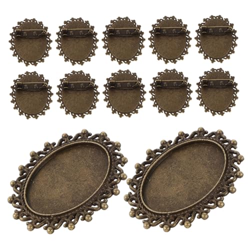 jojofuny 12 Stück Oval Brosche Bottomhalter nadel brosche basis Tabletts für Abzeichen broschenbasen selber machen broschen DIY materialien zum Basteln Legierung Golden jojofuny 12 Stück Oval Brosche Bottomhalter nadel brosche basis Tabletts für Abzeichen broschenbasen selber machen broschen DIY materialien zum Basteln Legierung Golden von jojofuny