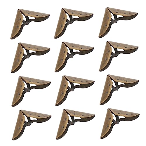 jojofuny 12 Stück Teiliges Metall Eckenschutz Antik Messing Hohl Gestaltete Buchecken für Scrapbooking Album Notizbuch Robuster Schutz und Dekoratives Vintage Design von jojofuny