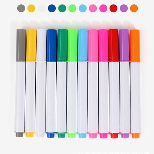 jojofuny 12 Stücke Abwischbare Neon Marker Für LED Schreibtafeln Und Acryl Boards - Kreidestifte für Tafel Abwaschbar für Tafel, Fenster, Whiteboard von jojofuny