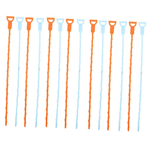 jojofuny 14St Baggerhaken regenrinnenreiniger abfluss rohrreiniger Abflussreinigungswerkzeug hairremover hair remover Abflussrohrreiniger sink bagger Kanalbaggergerät Plastik Blue von jojofuny