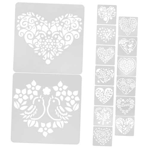 jojofuny 15 Blatt Teiliges Herz-muster Schablonen für Wandbemalung DIY Malvorlagen Wiederverwendbare Zeichen Bastelschablonen für Kunsthandwerk und Heimdekoration jojofuny 15 Blatt Teiliges Herz-muster Schablonen für Wandbemalung DIY Malvorlagen Wiederverwendbare Zeichen Bastelschablonen für Kunsthandwerk und Heimdekoration von jojofuny