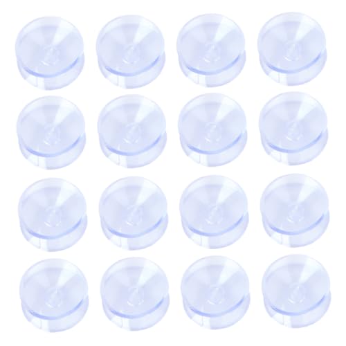 jojofuny 16 Stück Tischplattenpuffer, 35 Mm, Anti-rutsch-Pads Für Tischplatten Aus Klarem Glas, PVC-stoßfänger Für Bilderrahmen, Möbel, Doppelseitige Saugnäpfe von jojofuny