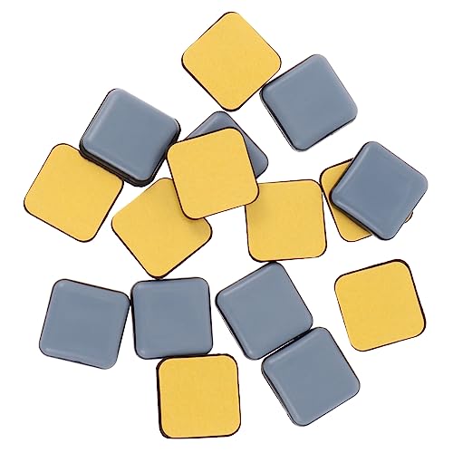 jojofuny 16St Möbelrutschunterlage Teppich Tisch Hartholz Furniture Legs ersatzteile für gartenmöbel antirutsch pad stühle selbstklebendes Gleitpad Möbelbeinbodenmatte Plastik Grey von jojofuny