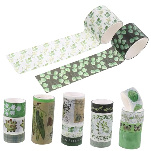 jojofuny 18 Rollen Teiliges Washi Tape Vintage Stil Dekoratives Dünnes Klebeband für Scrapbooking DIY Basteln Tagebuchgestaltung Bunte Muster Einfach Abreißbar Wiederverwendbar von jojofuny