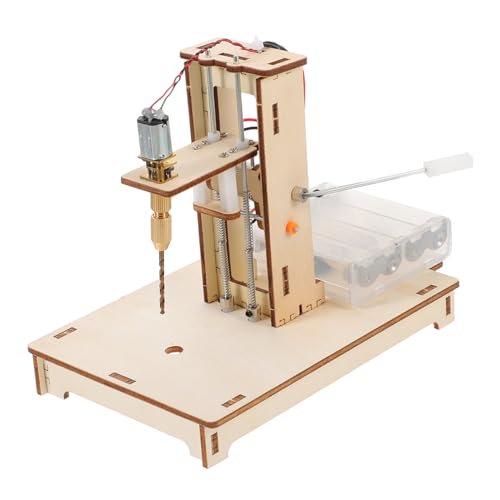 jojofuny Mini-tischbohrmaschine Diy Bohrmaschine Miniatur Wissenschaft Technologie Modell Werkzeug Holz Kunststoff Bearbeitung Experimente Anfänger Fortgeschrittene Heimwerken von jojofuny