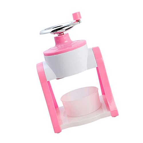 jojofuny 1Stk Eismaschine Hand-Eismühle Haushaltsgeräte Schneekegel Eisrasierer Manuelle Eismühle für Zuhause Handbuch zerstoßenes Eis Smoothie-Maschine Eismixer Werkzeug ABS-Harz Rosa von jojofuny