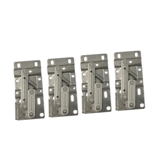 jojofuny 2 Paare Klappscharnier mit Feder Pivot Hinge für Küchenschrank und Schuhschrank Abklappbar Stabiler Türhalter mit Hoher Tragfähigkeit für Möbel und Schranktüren von jojofuny