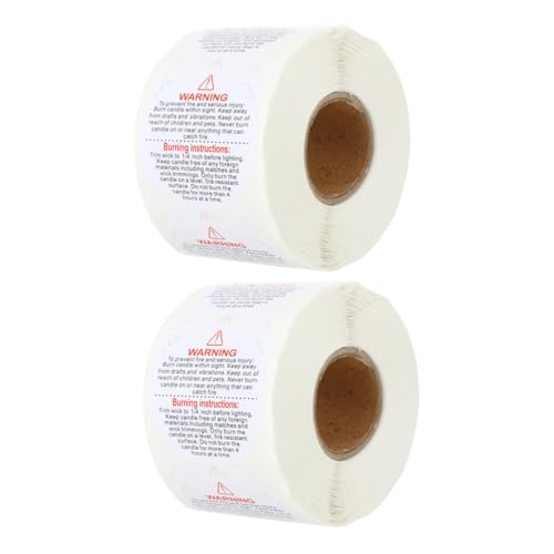 jojofuny 2 Rollen Candle Warning Sticker Selbstklebend Je Rolle Sicherheitsaufkleber für Kerzengläser und Behälter Einsetzbar mit Hinweisfunktion jojofuny 2 Rollen Candle Warning Sticker Selbstklebend Je Rolle Sicherheitsaufkleber für Kerzengläser und Behälter Einsetzbar mit Hinweisfunktion von jojofuny