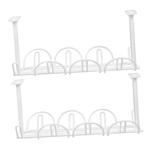 jojofuny 2er-pack Untertischablagen Draht-aufbewahrungsregal Für Die Schreibtischorganisation Weiße Schreibtisch-kabel-organizer von jojofuny