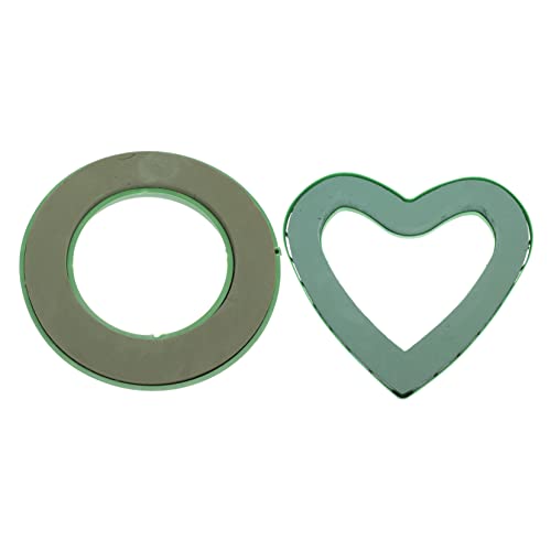 jojofuny 2 Sätze Blumenarrangement Saugnapf Teiliges Herz und Runddesign mit Blumensteckschaum für Hochzeitsdekoration DIY Floristik Romantische Anlässe für Floristen von jojofuny