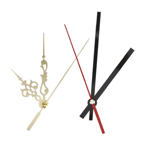 jojofuny 2 Sätze DIY Wanduhr Zeiger Ersatz Kit Hohle Metall uhrzeiger in Schwarz und Leicht zu Installieren Präzise Verarbeitet Geeignet für Handgemachte Wanduhren Uhrreparatur Zubehör von jojofuny