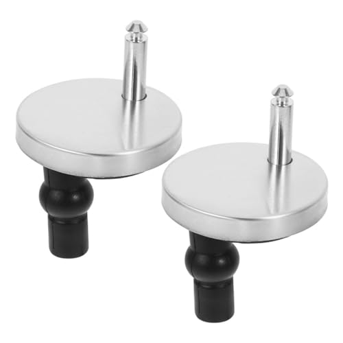 jojofuny Toilettensitz Scharnier Befestigung 2 Satz Wc Sitz Ersatzteile mit 55mm Q-Fuß Einzelabschnitt Rostfreier Stahl Einfache Installation Universell Passend für Smart Toiletten für Haushalt Silber von jojofuny