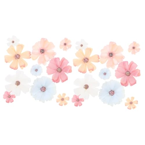 jojofuny 2 Sätze Simulierte Blütendekoration Blumen- Sonnenblumenblüten Künstlich Sehen Kunstblumen Fälschung Party Uv Dekorative Blume DIY Lebensechte Blütenköpfe Stoff Bunt 50 Stück * 2 von jojofuny