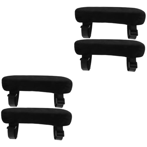 jojofuny 2 Sätze Stuhl-armauflage Stuhl Armlehnenkissen Gaming-Stuhl Bürostühle Bürostuhl Computerarmlehne Für Den Schreibtisch Ellbogenruhe Polyester Schwarz 2 Stück * 2 von jojofuny