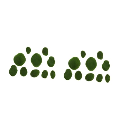 jojofuny 2 Sätze Teiliges Moosstein Dekoration Künstliche Moossteine Für Landschaft Bonsai Aquarien Garten Realistische Grüne Ornamente Für Kreative DIY Projekte 10 Stück * 2 von jojofuny