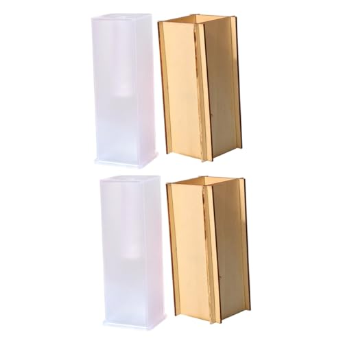 jojofuny 2 Sätze Vasenform Für Klein Herstellung Quader Blumenformen Silikon Vasenharzformen Silikon Vase Silikonform Pflanzer Schimmel Saftige Topfform Blume Silikonform Holz von jojofuny