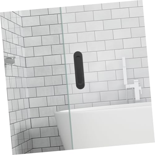 jojofuny 2 Stck Ovaler Selbstklebender Schiebetürgriff Ovaler Verdeckter Griff für Glas Scheunen Schiebetüren Einfache Montage Komfortabler Griff Elegantes Design Vielseitig Einsetzbar von jojofuny