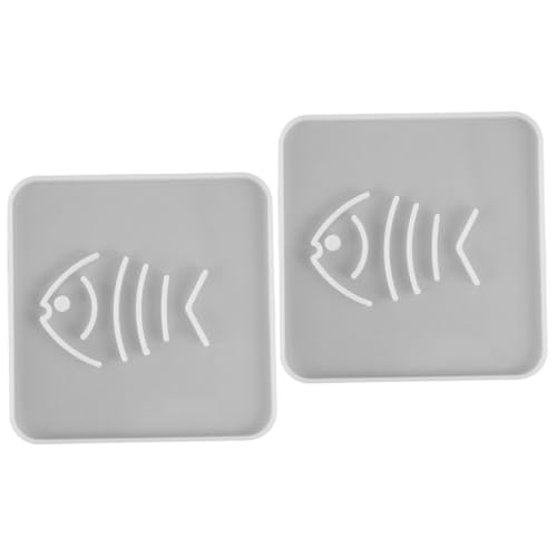 jojofuny 2 Stck. Diy Silikonform Fischknochen Tischdekoration Gießform für Untersetzer Wiederverwendbar und Waschbar Silikonform für Tischschmuck und Accessoires von jojofuny