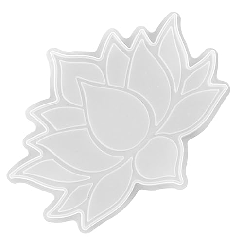 jojofuny 2 Stck. Untersetzerform Cup-pad-form Schalenmattenform Lotusblumenform Untersetzer Gießform Silikonform Selber Machen Cup-pad-herstellungstablett Weiß Kieselgel von jojofuny
