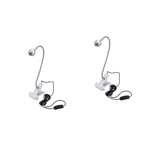 jojofuny 2 Stück 360 Tischlampe aus Metall USB-Clips Lichtlampe zum Lesen Clip-Lampe Schreibtischlampe Tischlampen Leselampen fürs Bett Clip-LED-Lampe Augenschutz Clip-Licht Student von jojofuny