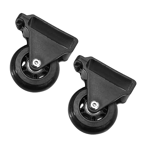 jojofuny 2 Stück Aluminium Teleskopleiter Räder mit Balance Stange Pulley Geräuscharm Praktische Leiterrollen für Einfaches Verschieben Robustes Zubehör für Aluleitern und Teleskopleitern von jojofuny