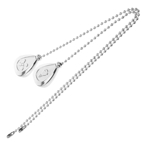 jojofuny 2 Stück Beleuchtung Anhängerkette Koryphäen Lampe Zugkette Lichtkette Zugverlängerung Zugschnur Leuchte Zugkette Schalter Verlängerung Zinklegierung Silber von jojofuny