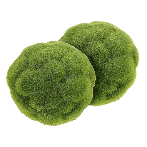 jojofuny 2 Stücke Künstliche Mooskugeln für Dekoration Lebendige Moos Bälle für Innenräume Garten und Tischdeko Pflegeleicht Vielseitig Einsetzbar von jojofuny
