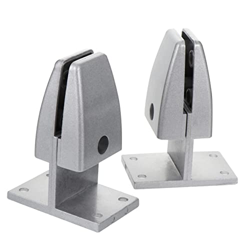 jojofuny 2 Stück Desktop-Rahmenclip Monitor Schreibtischtrennwandklemme paperclips tischklammer Desktop-Sichtschutz-Clip Trennwandklemme aus Metallglas Aluminiumlegierung Silver von jojofuny