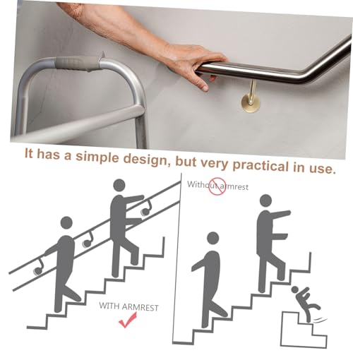 jojofuny 2 Stück Handlaufhalterung Treppe Edelstahl Wandmontage Handlaufstütze Wandbefestigung Handlaufhalter Robust Praktisch Glatte Oberfläche Goldfarben für Treppengeländer jojofuny 2 Stück Handlaufhalterung Treppe Edelstahl Wandmontage Handlaufstütze Wandbefestigung Handlaufhalter Robust Praktisch Glatte Oberfläche Goldfarben für Treppengeländer von jojofuny