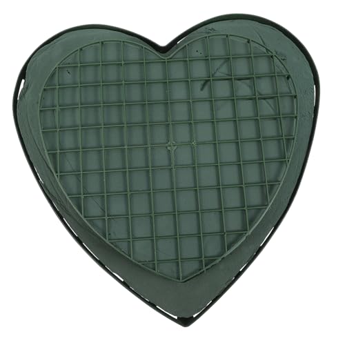 jojofuny 2 Stück Herz Saugnapf Blumenschwämme für Hochzeitsdekoration Wasseraufnehmende Steckschaum Blöcke für Künstliche Blumenarrangements und Autoschmuck von jojofuny