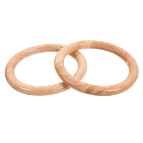 jojofuny 2 Stück Holz Taschenhenkel Rund Glatte Oberfläche Leichter Griff Ersatzgriffe für Handtaschen DIY Geeignet für Strandtaschen Sommer Vielseitiges Zubehör von jojofuny