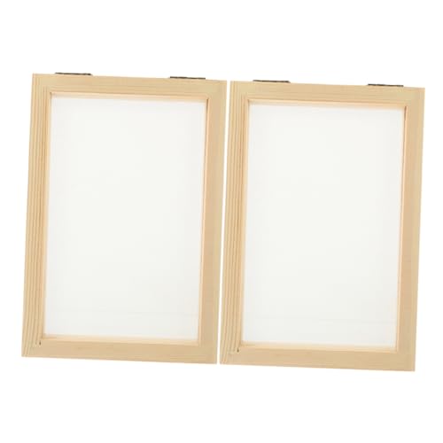 jojofuny 2 Stück Holzrahmen für Papierherstellung DIY Bastelset mit Schöpfsieb für Handgemachtes Papier für Kreative Projekte und Kinderaktivitäten von jojofuny