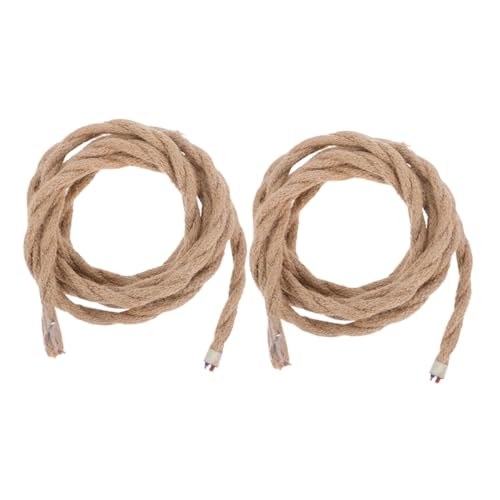 jojofuny 2 Stück Industrielle Lampenkabel mit Hanfseilummantelung Gedrehter Kupferdraht Vintage Hängeleuchte Kabel für DIY Beleuchtungsprojekte Retro Stil Einfache Installation jojofuny 2 Stück Industrielle Lampenkabel mit Hanfseilummantelung Gedrehter Kupferdraht Vintage Hängeleuchte Kabel für DIY Beleuchtungsprojekte Retro Stil Einfache Installation von jojofuny