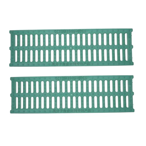 jojofuny 2 Stück Kanalablaufabdeckung Abflusskanalgitter Kanalabdeckungsplatte Kanalablaufgitterabdeckung Drainageabdeckung Kunststoffkanalablaufgitter Polymer Kunststoff von jojofuny