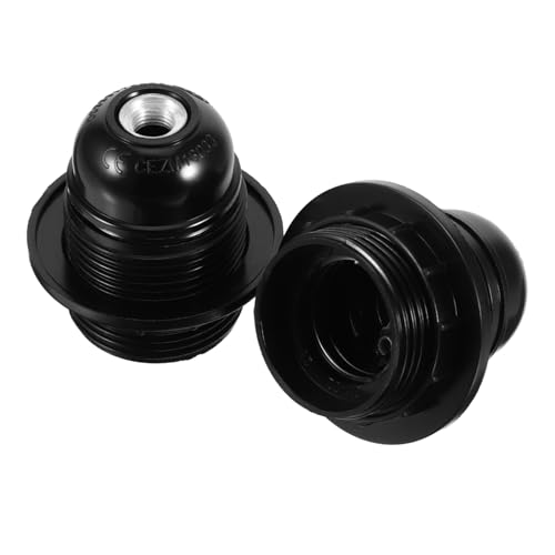 jojofuny 2 Stück Lampenfassung mit Vollgewinde und Ringstruktur Stabile Fassung aus Schwarzem Bakelit für Wandlampen Pendelleuchten und Vintage Leuchten Kompatibel Langlebig jojofuny 2 Stück Lampenfassung mit Vollgewinde und Ringstruktur Stabile Fassung aus Schwarzem Bakelit für Wandlampen Pendelleuchten und Vintage Leuchten Kompatibel Langlebig von jojofuny