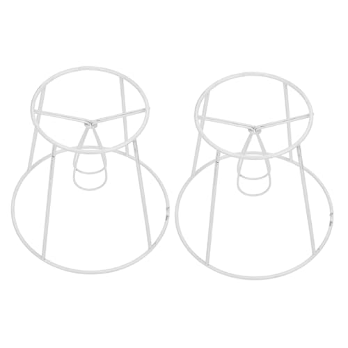 jojofuny 2 Stück Lampenschirmhalter aus Langlebigem Eisen DIY Kronleuchter Lampenschirm Gestell Rostbeständig Vielseitig für Decken Tischlampen Geeignet für Zuhause Restaurant von jojofuny