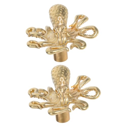 jojofuny 2 Stück Messing Türgriffe Nautisch Octopus Design Vintage Möbelknöpfe Küchenschrank Schubladen Griffe Dekorative Küstenstil Türbeschläge von jojofuny