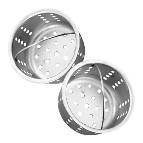 jojofuny 2 Stück Poolfilter Abtropfflächen Spülbeckensieb Küchenspüle Abflusssieb Trichter Küchenspüle Korb Wanne Küchenabflussfänger Spülbeckenfänger Sieb Spülen Silber von jojofuny
