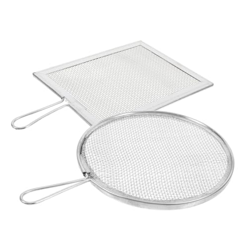 jojofuny 2 Stück Sandsieb Filter für Ton und Glasur Gartensieb für Erde Bodensiebsieb Gartensiebe Sichter für Steine Glasur Sieb Keramik Rostfreier Stahl Silver von jojofuny