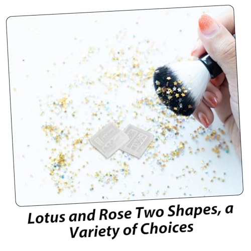 jojofuny 2 Stück Silikon Nagelkunstform Teilig Lotus Blumenmuster Wiederverwendbar DIY Nail Decor Silikonform für Maniküre Nageldesign Zubehör von jojofuny