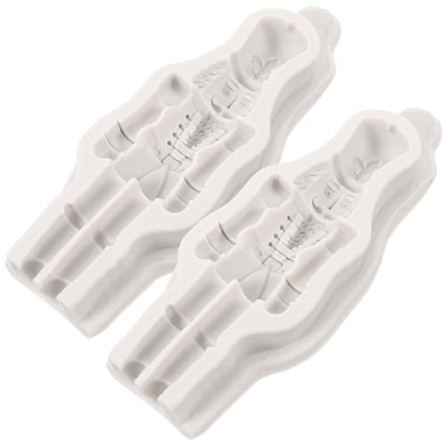 jojofuny 2 Stück Silikonform Nussknacker Soldat DIY Basteln Gießen Weihnachten Ornament Gipsformen für Handgemachte Dekorationen und Geschenkideen von jojofuny